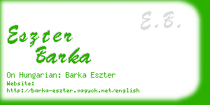 eszter barka business card